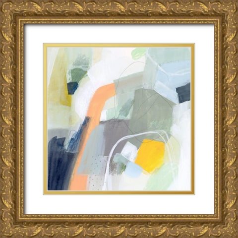 Tumbled Topography I Gold Ornate Wood Framed Art Print with Double Matting by Borges, Victoria