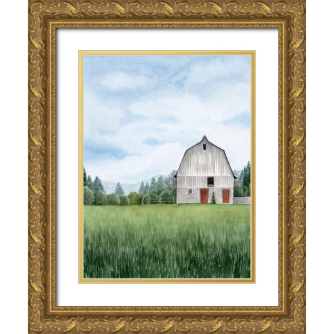 Northern Acreage I Gold Ornate Wood Framed Art Print with Double Matting by Popp, Grace