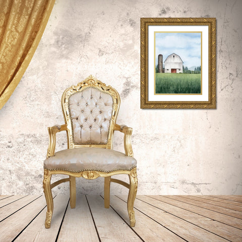 Northern Acreage II Gold Ornate Wood Framed Art Print with Double Matting by Popp, Grace