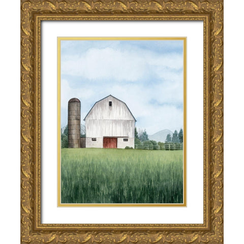 Northern Acreage II Gold Ornate Wood Framed Art Print with Double Matting by Popp, Grace