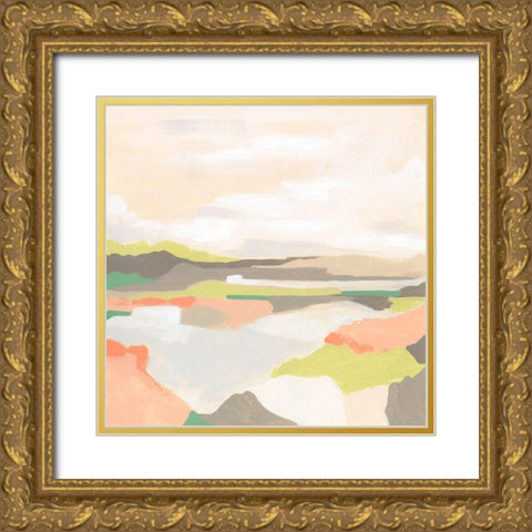 Valley Song II Gold Ornate Wood Framed Art Print with Double Matting by Vess, June Erica