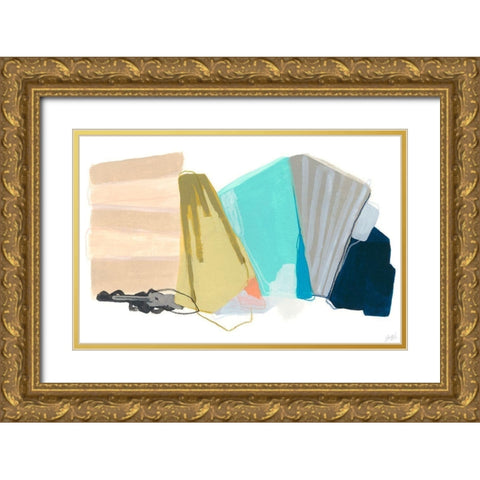 Accordion Fold I Gold Ornate Wood Framed Art Print with Double Matting by Vess, June Erica