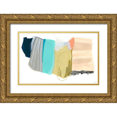 Accordion Fold II Gold Ornate Wood Framed Art Print with Double Matting by Vess, June Erica