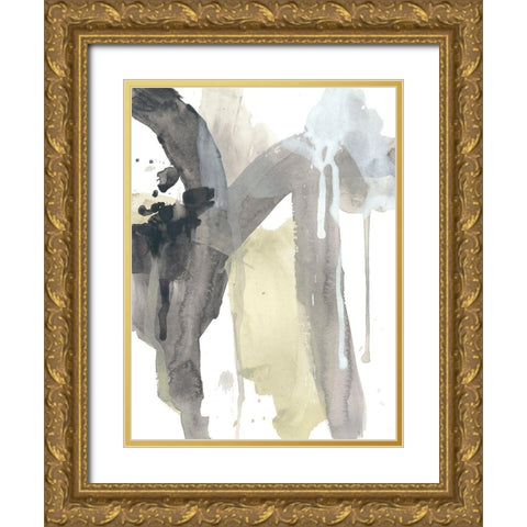 Verdigris Momentum I Gold Ornate Wood Framed Art Print with Double Matting by Vess, June Erica