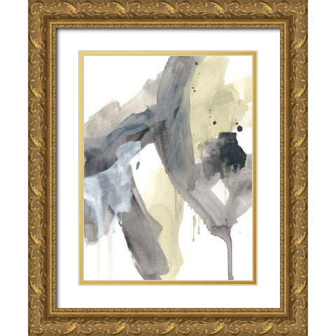 Verdigris Momentum II Gold Ornate Wood Framed Art Print with Double Matting by Vess, June Erica