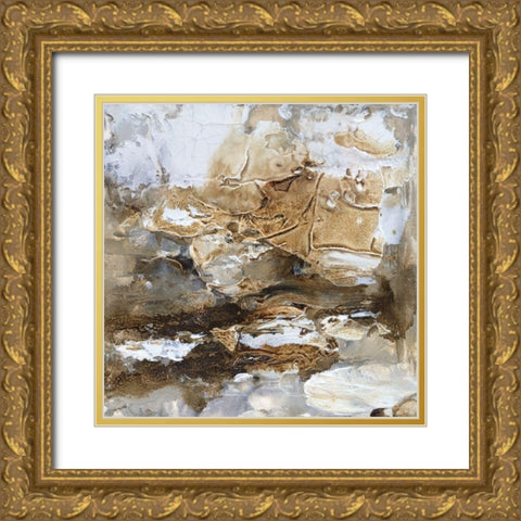 Gilt Sandstone II Gold Ornate Wood Framed Art Print with Double Matting by Finch, Scherrer