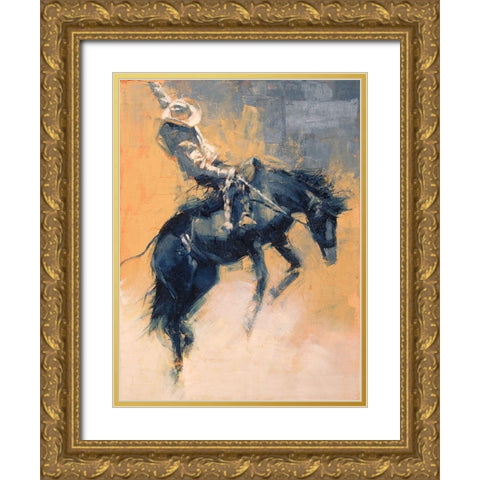 Mood Indigo III Gold Ornate Wood Framed Art Print with Double Matting by Chapman, Julie T.