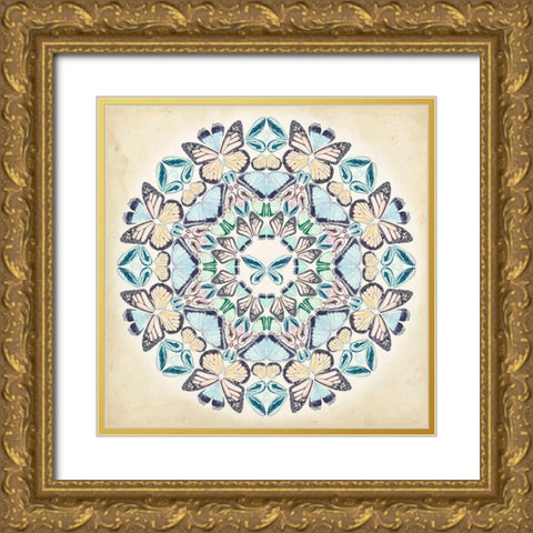 Prosperity Mandala II Gold Ornate Wood Framed Art Print with Double Matting by Wang, Melissa