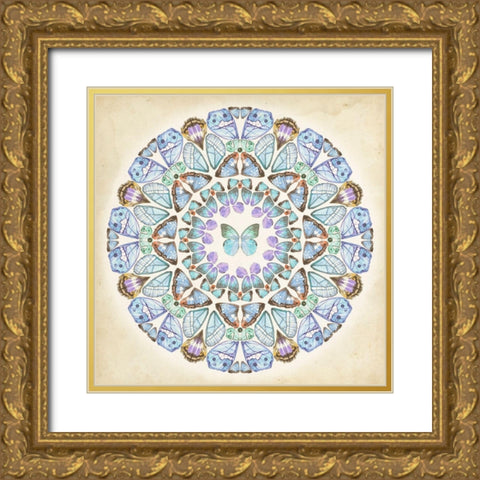 Prosperity Mandala III Gold Ornate Wood Framed Art Print with Double Matting by Wang, Melissa