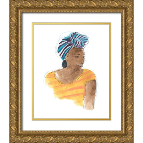 Strong and Beautiful III Gold Ornate Wood Framed Art Print with Double Matting by Vess, June Erica