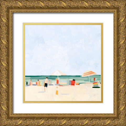 Family Vacation II Gold Ornate Wood Framed Art Print with Double Matting by Scarvey, Emma