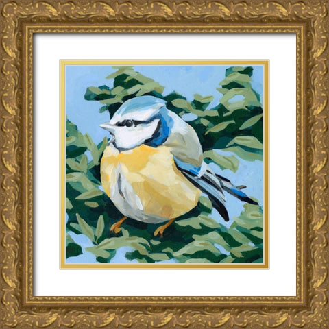 Painterly Bird II Gold Ornate Wood Framed Art Print with Double Matting by Scarvey, Emma