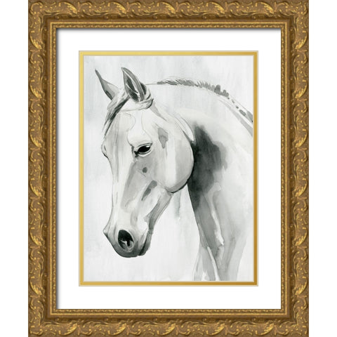 Horse Whisper I Gold Ornate Wood Framed Art Print with Double Matting by Popp, Grace