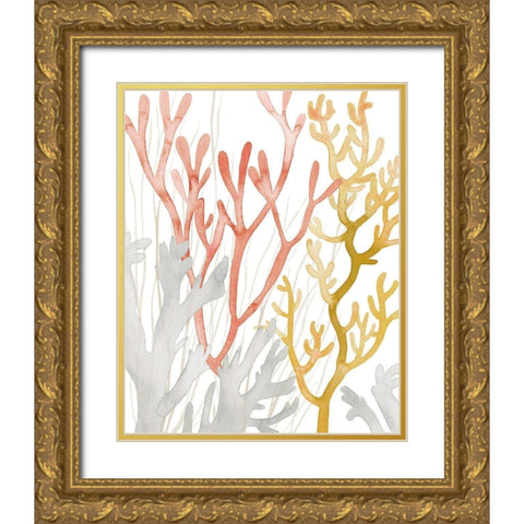 Desert Coral I Gold Ornate Wood Framed Art Print with Double Matting by Popp, Grace