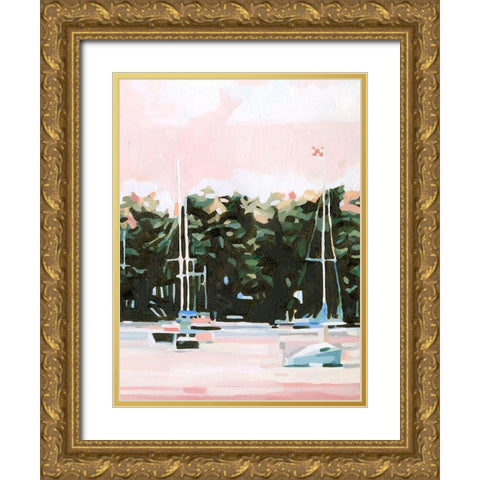 Lake Afternoon I Gold Ornate Wood Framed Art Print with Double Matting by Scarvey, Emma