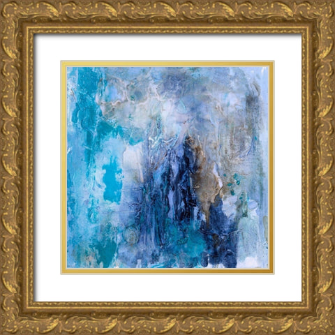 Tidal Flow I Gold Ornate Wood Framed Art Print with Double Matting by Finch, Scherrer