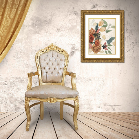 Imperfect Bouquet II Gold Ornate Wood Framed Art Print with Double Matting by Popp, Grace