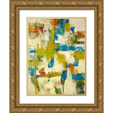 Spring Vibe I Gold Ornate Wood Framed Art Print with Double Matting by Joy, Julie