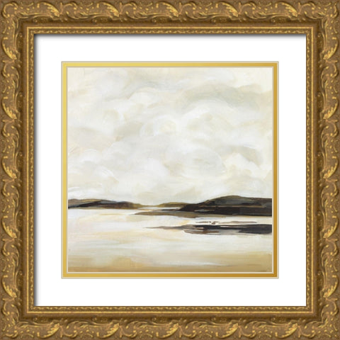 Cloudy Coast II Gold Ornate Wood Framed Art Print with Double Matting by Borges, Victoria