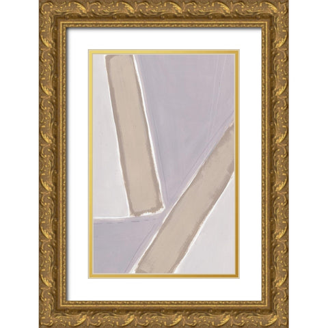 Custom Neutral Impact II Gold Ornate Wood Framed Art Print with Double Matting by Vess, June Erica