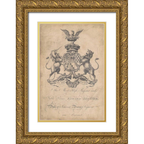 Peerage of England II Gold Ornate Wood Framed Art Print with Double Matting by Vision Studio