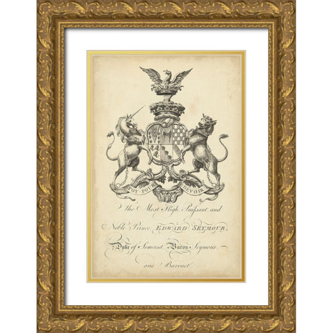 Peerage of England II Gold Ornate Wood Framed Art Print with Double Matting by Vision Studio