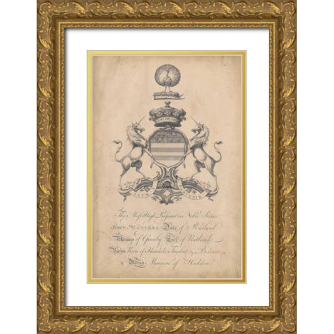 Peerage of England III Gold Ornate Wood Framed Art Print with Double Matting by Vision Studio