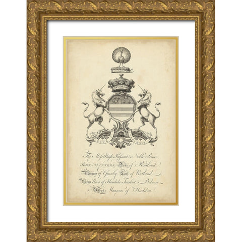 Peerage of England III Gold Ornate Wood Framed Art Print with Double Matting by Vision Studio
