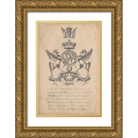 Peerage of England IV Gold Ornate Wood Framed Art Print with Double Matting by Vision Studio