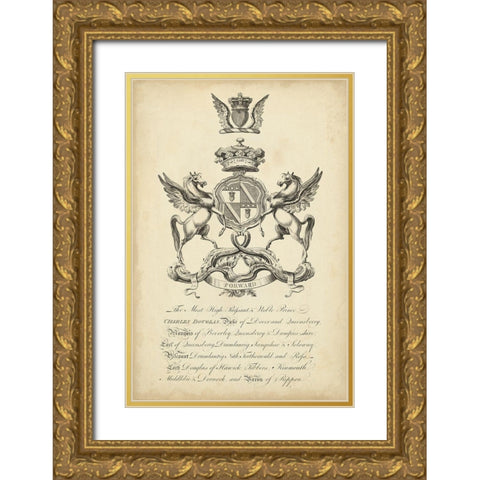 Peerage of England IV Gold Ornate Wood Framed Art Print with Double Matting by Vision Studio