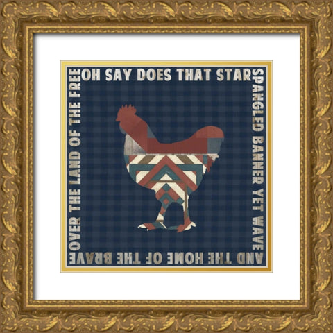 Fourth on the Farm Collection H. Gold Ornate Wood Framed Art Print with Double Matting by Studio W