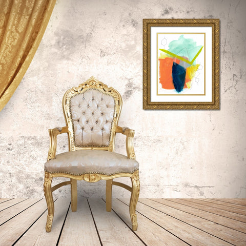 Fringe Aspect II Gold Ornate Wood Framed Art Print with Double Matting by Vess, June Erica