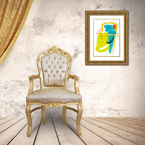 Fringe Aspect III Gold Ornate Wood Framed Art Print with Double Matting by Vess, June Erica