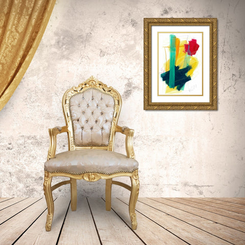 Fringe Aspect VI Gold Ornate Wood Framed Art Print with Double Matting by Vess, June Erica