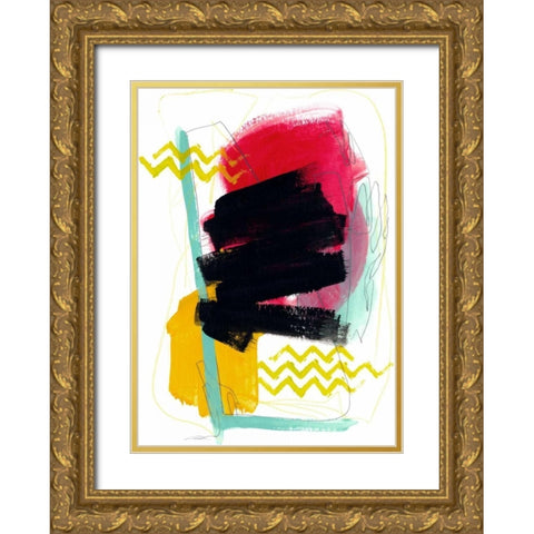 Fringe Aspect VIII Gold Ornate Wood Framed Art Print with Double Matting by Vess, June Erica