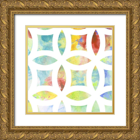 Metric Watercolors IV Gold Ornate Wood Framed Art Print with Double Matting by Goldberger, Jennifer