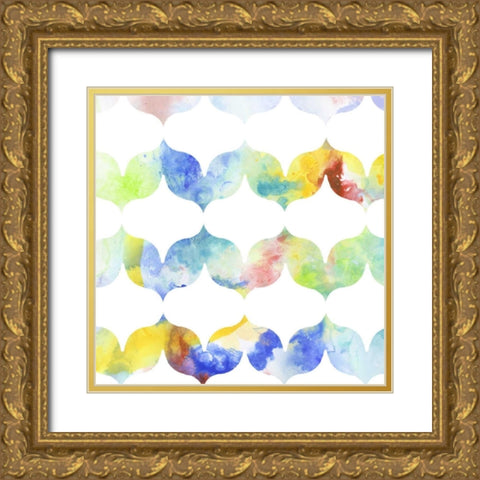 Metric Watercolors VI Gold Ornate Wood Framed Art Print with Double Matting by Goldberger, Jennifer
