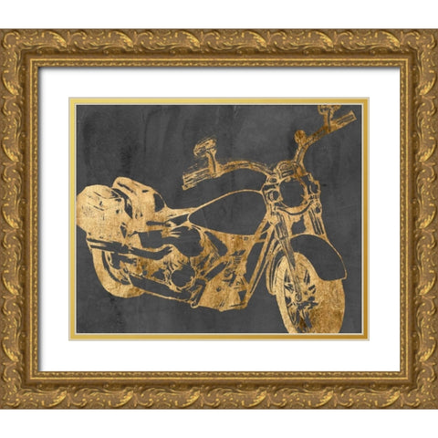 Motorcycle Bling I Gold Ornate Wood Framed Art Print with Double Matting by Goldberger, Jennifer
