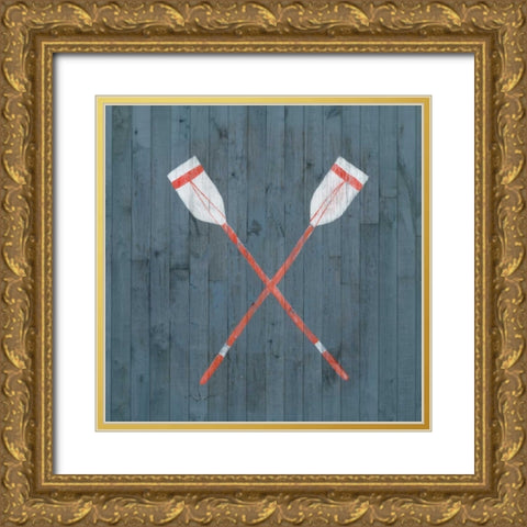 Nautical Plank II Gold Ornate Wood Framed Art Print with Double Matting by Popp, Grace