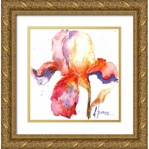 Blooms Hermanas II Gold Ornate Wood Framed Art Print with Double Matting by Herrera, Leticia