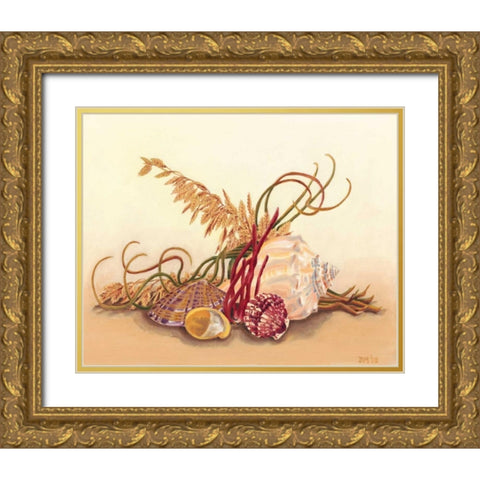 Sea Still Life II Gold Ornate Wood Framed Art Print with Double Matting by Miller, Dianne