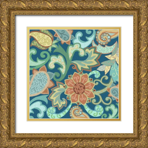 Paisley Painting II Gold Ornate Wood Framed Art Print with Double Matting by Ditzian, Sue