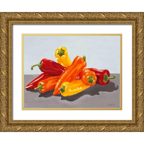 Pepper Collection I Gold Ornate Wood Framed Art Print with Double Matting by Miller, Dianne