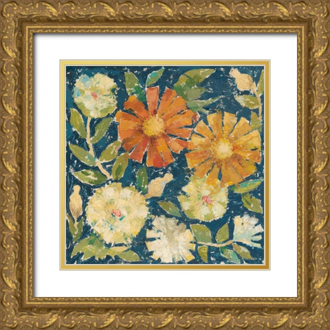 April Flowers I Gold Ornate Wood Framed Art Print with Double Matting by Meagher, Megan