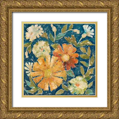 April Flowers II Gold Ornate Wood Framed Art Print with Double Matting by Meagher, Megan