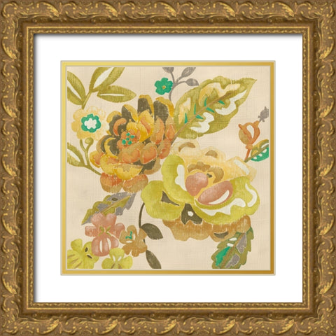 Beaded Chintz I Gold Ornate Wood Framed Art Print with Double Matting by Zarris, Chariklia
