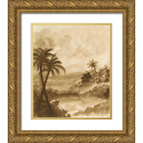 British Tropics I Gold Ornate Wood Framed Art Print with Double Matting by McCavitt, Naomi