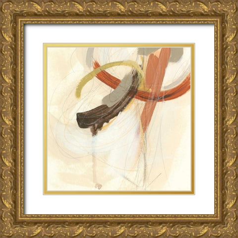 Upstage I Gold Ornate Wood Framed Art Print with Double Matting by Vess, June Erica