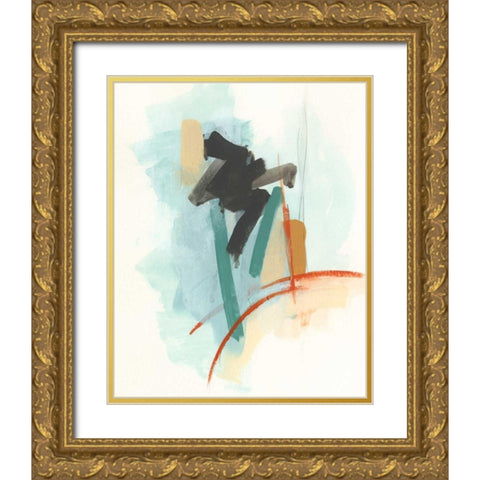 Elements III Gold Ornate Wood Framed Art Print with Double Matting by Vess, June Erica