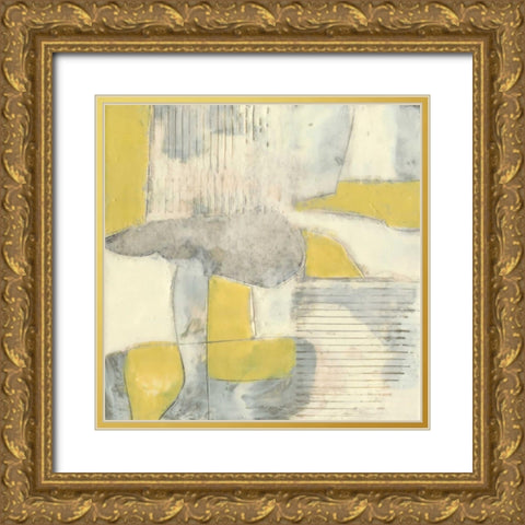 Thin Grey Lines I Gold Ornate Wood Framed Art Print with Double Matting by Goldberger, Jennifer